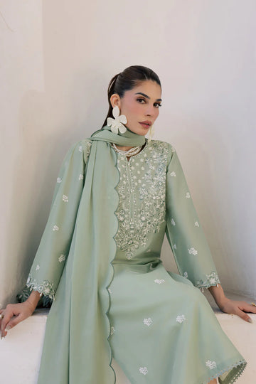 Mint Dream 3Pc - Festive Embroidered Lawn