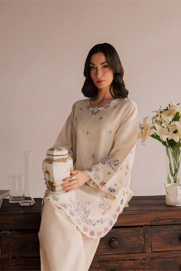 Vanilla Bloom 2Pc - Embroidered Lawn Dress